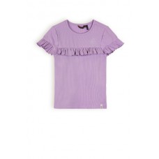 Nono Kovan Rib Jersey Tshirt ruffles galaxy lilac